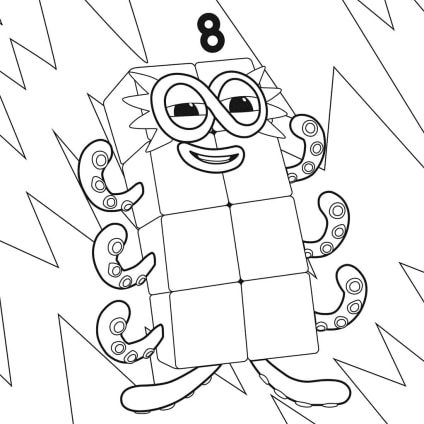 Numberblocks coloring pages for children to print