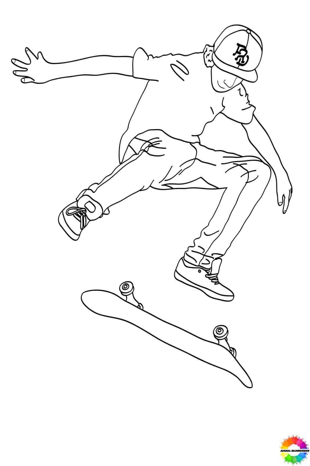 Skateboard-ausmalbilder-ausmalbilderkinder-de-2
