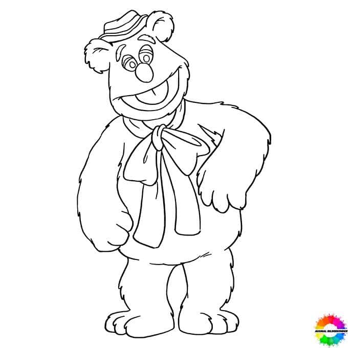 Print out bear coloring pages - cute for coloring