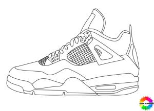 Jordan 4 coloring pages - Free collection for fans