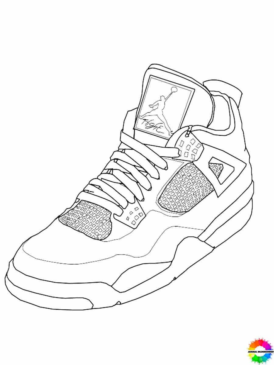 Jordan 4 coloring pages - Free collection for fans