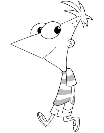 phineas coloring pages