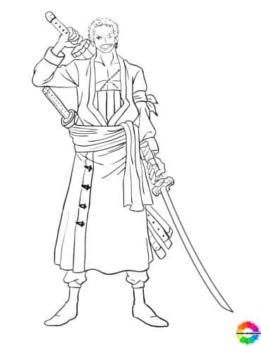 50+ Roronoa Zoro coloring pages - Vice Captain of the Straw Hat Pirates