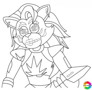 FNAF Roxy coloring pages free - Latest Collection