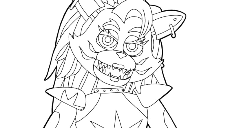 FNAF Roxy ausmalbilder kostenlose - Neueste Kollektion