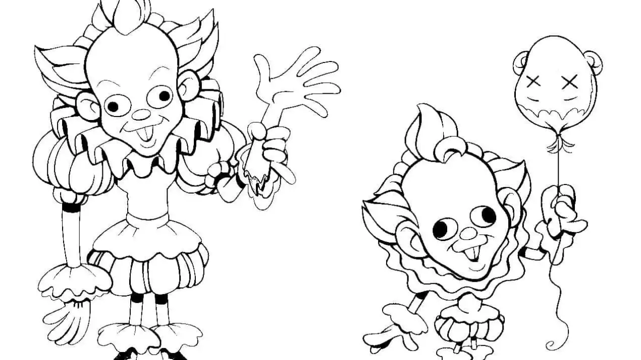 Pennywise coloring pages free to color for fans