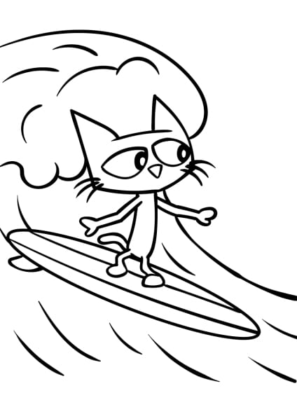 Pete The Cat Coloring Page