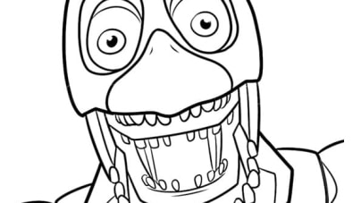 FNaF Withered Chica coloring page