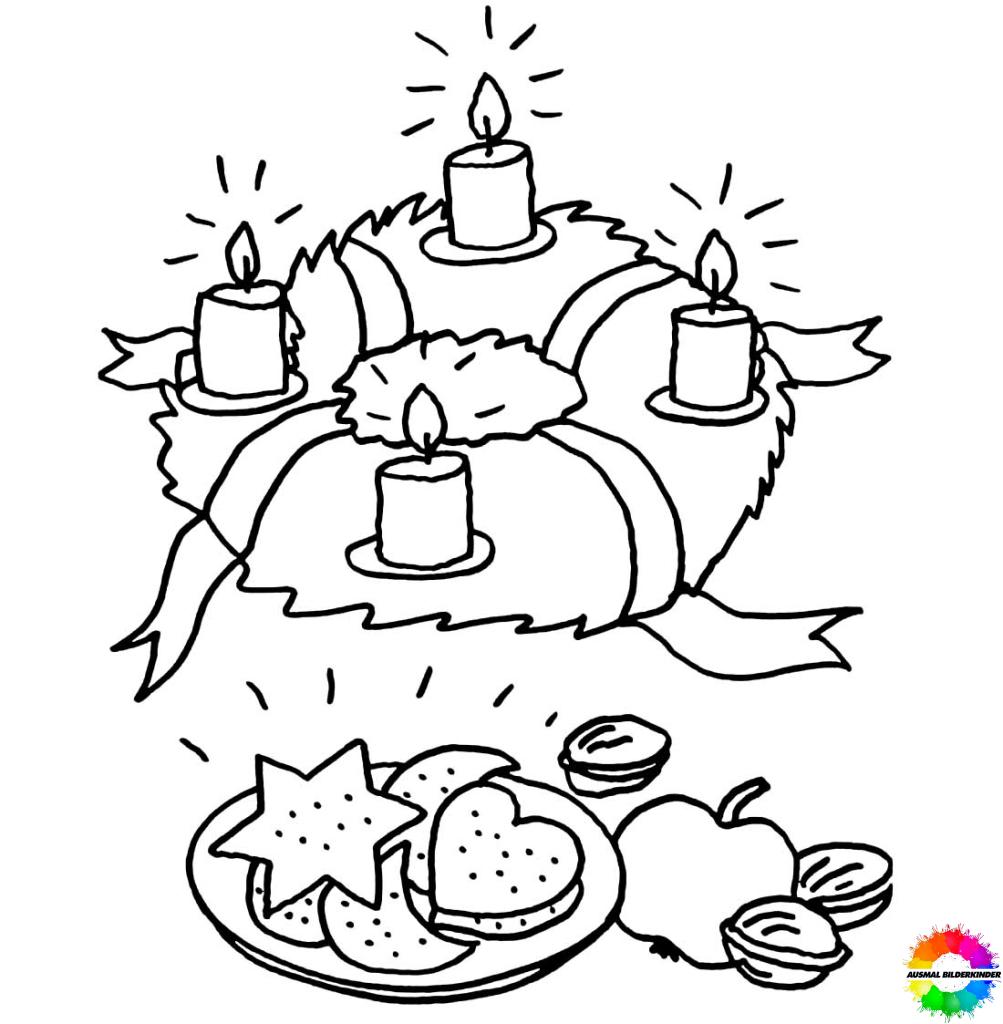 14+ Festliche Adventskranz ausmalbilder für eine Weihnachtszeit