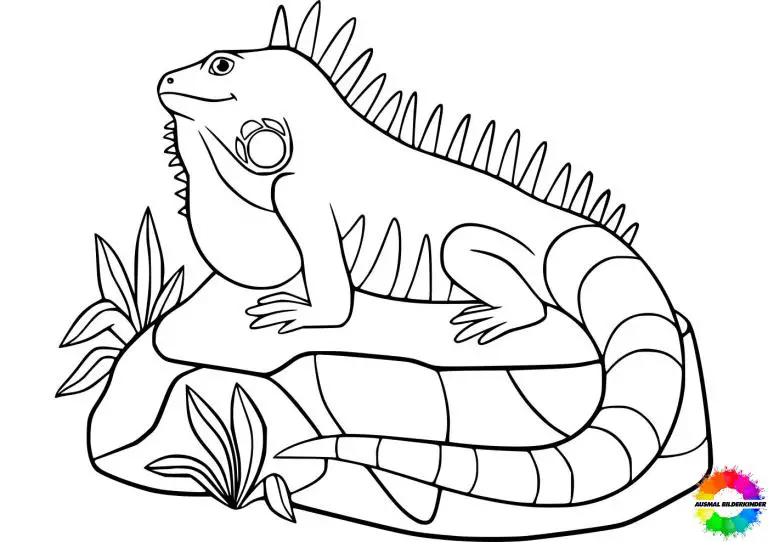 Iguana coloring pages free - fun and learning for children