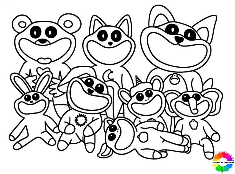 Smiling Critters Coloring pages - Free download for fans