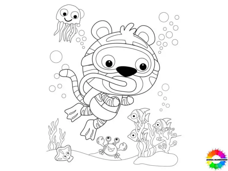 Free diver coloring pages - discover the underwater world