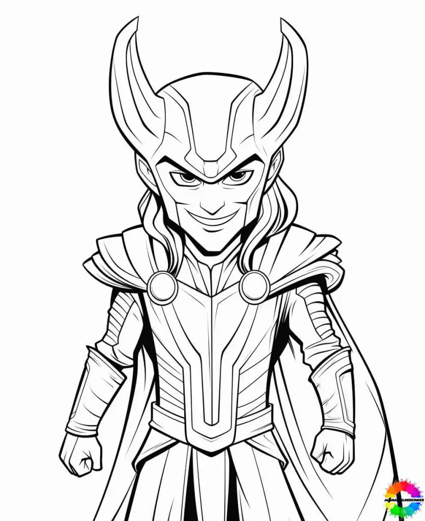 33+ Loki coloring pages free - Favorite villain of Marvel