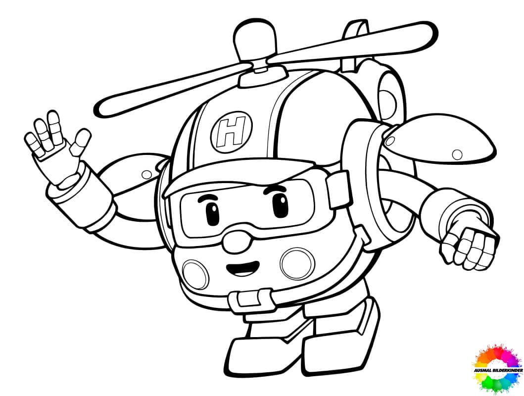 Robocar Poli Coloring pages to print - Free use