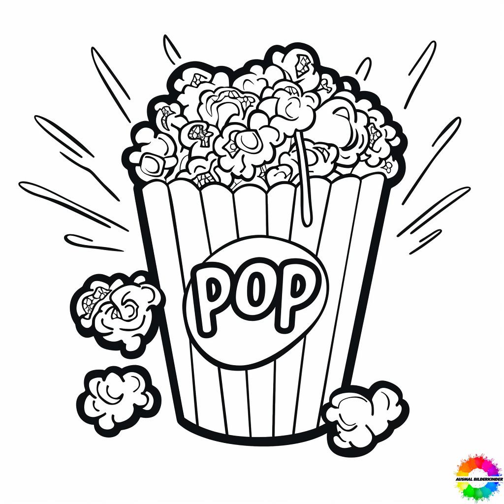 ausmalbilder popcorn
