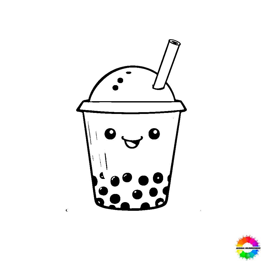 35+ Bubble Tea ausmalbilder kawaii für kinder zum ausmalen